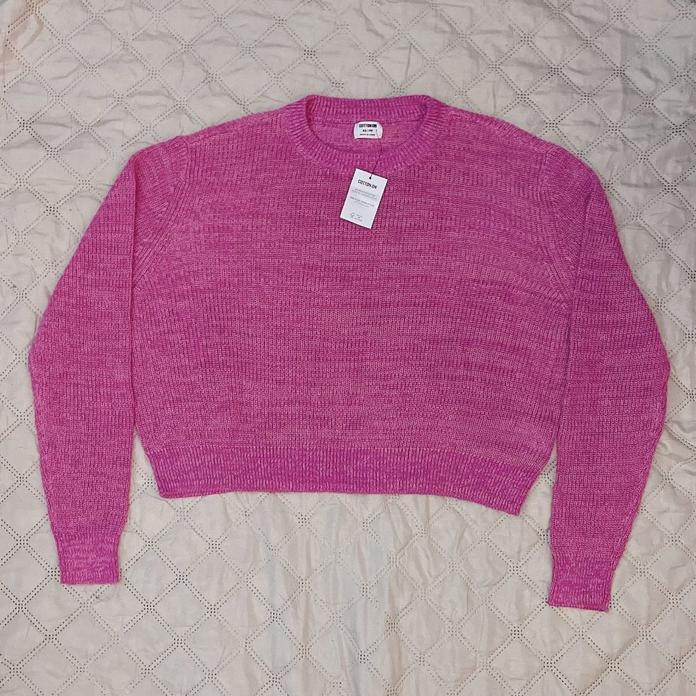 COTTON ON Solid Rib-knit Sweater